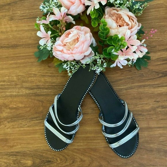 Womens Shoes Strappy‎ Sandals Size 5 Ladies Flats - Picture 6 of 8